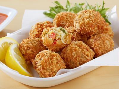 Wasabi seafood dip-bites